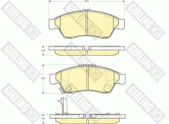 Brake Pad Set, disc brake (6132909)