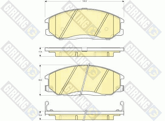 Brake Pad Set, disc brake (6132579)