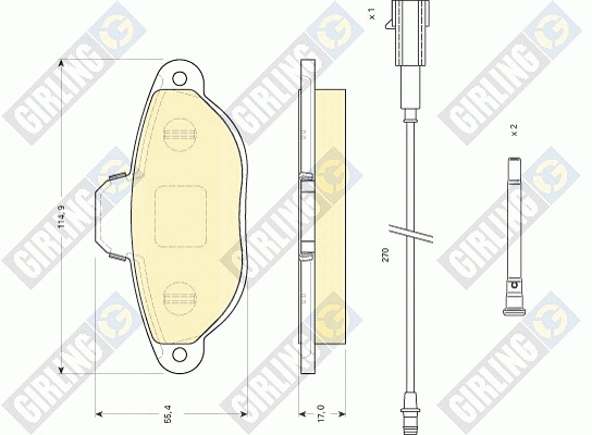 Brake Pad Set, disc brake (6117453)