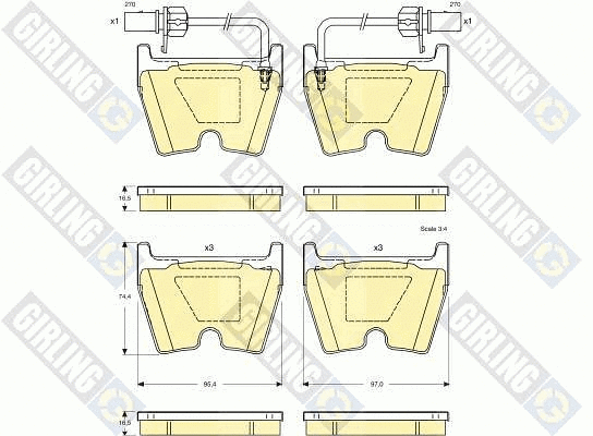 Brake Pad Set, disc brake (6115079)