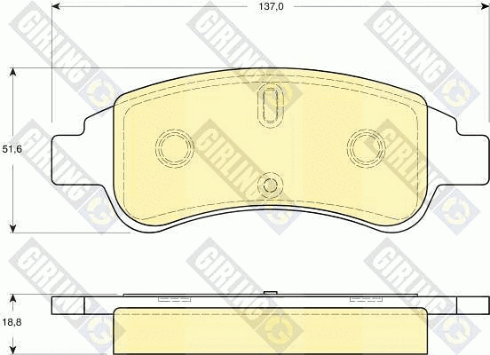 Brake Pad Set, disc brake (6115634)
