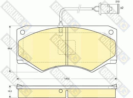 Brake Pad Set, disc brake (6112489)