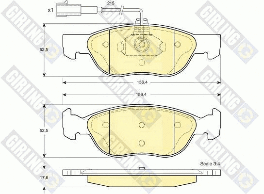 Brake Pad Set, disc brake (6113872)