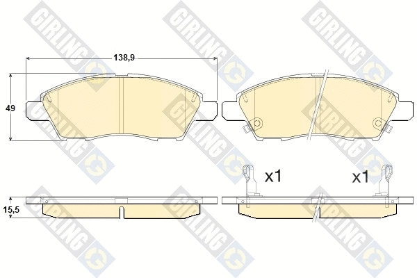 Brake Pad Set, disc brake (6136136)