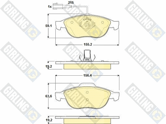 Brake Pad Set, disc brake (6114442)