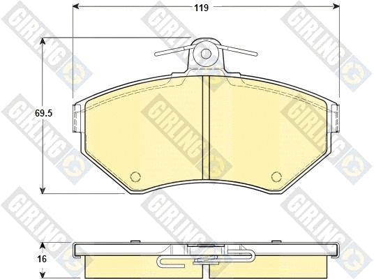 Brake Pad Set, disc brake (6114371)