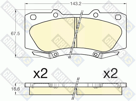 Brake Pad Set, disc brake (6135349)