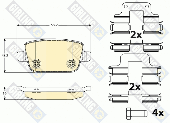 Brake Pad Set, disc brake (6117091)