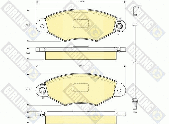 Brake Pad Set, disc brake (6114024)