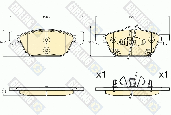 Brake Pad Set, disc brake (6136006)