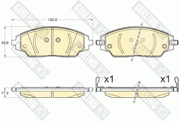 Brake Pad Set, disc brake (6135796)