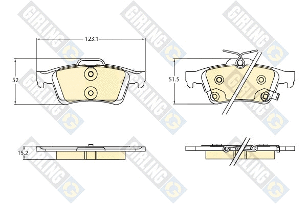 Brake Pad Set, disc brake (6121788)