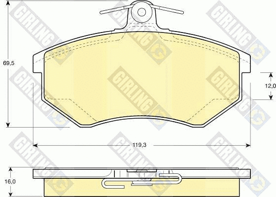 Brake Pad Set, disc brake (6110481)