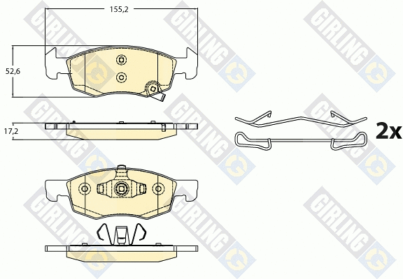 Brake Pad Set, disc brake (6120992)