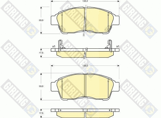 Brake Pad Set, disc brake (6133009)