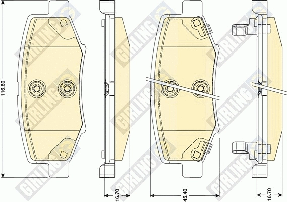 Brake Pad Set, disc brake (6141459)