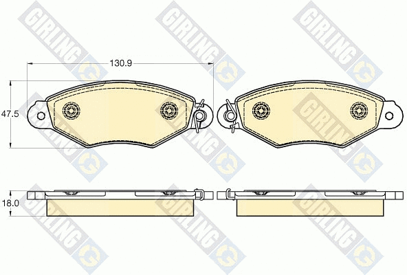 Brake Pad Set, disc brake (6120243)