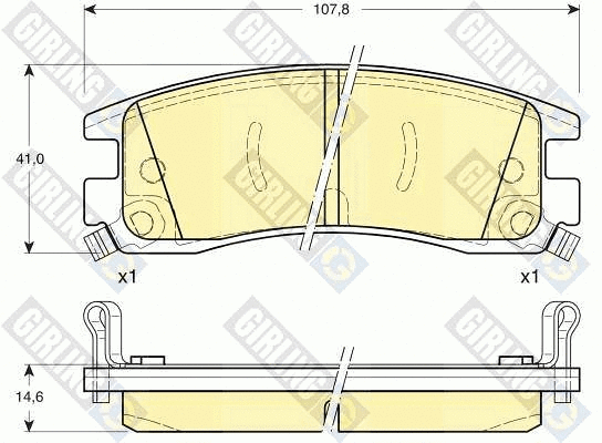Brake Pad Set, disc brake (6113099)