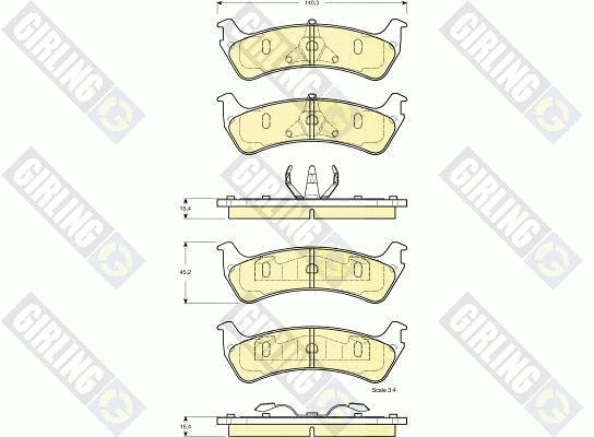 Brake Pad Set, disc brake (6141235)