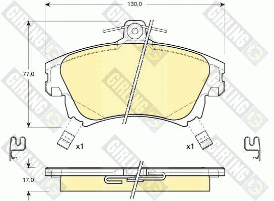 Brake Pad Set, disc brake (6113131)