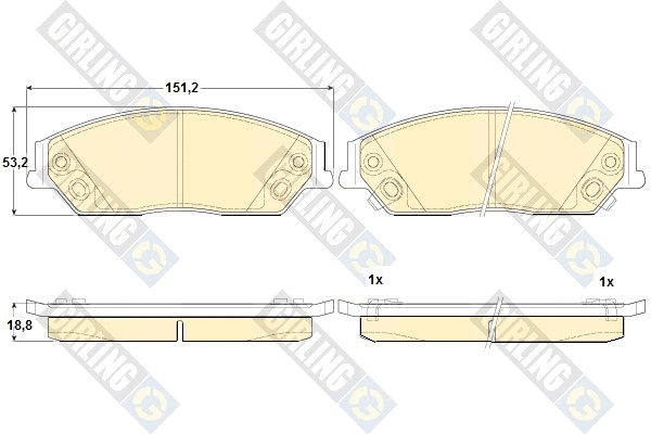 Brake Pad Set, disc brake (6136146)