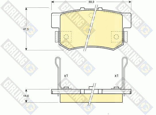 Brake Pad Set, disc brake (6107749)