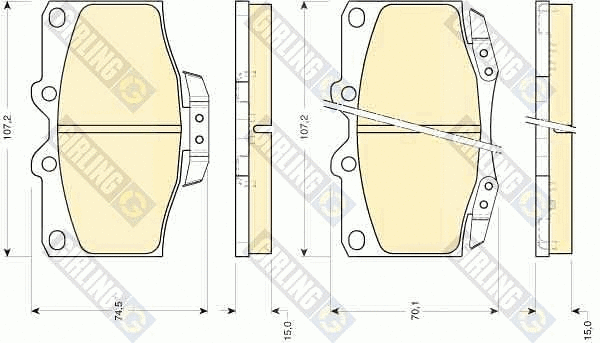 Brake Pad Set, disc brake (6111339)