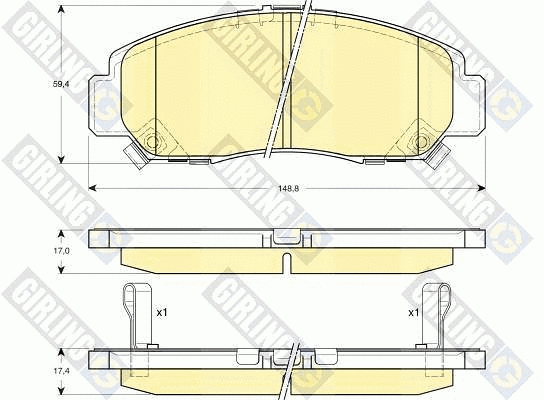 Brake Pad Set, disc brake (6132689)