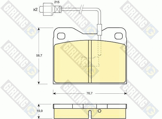 Brake Pad Set, disc brake (6102692)
