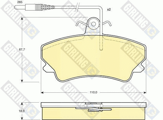 Brake Pad Set, disc brake (6112031)