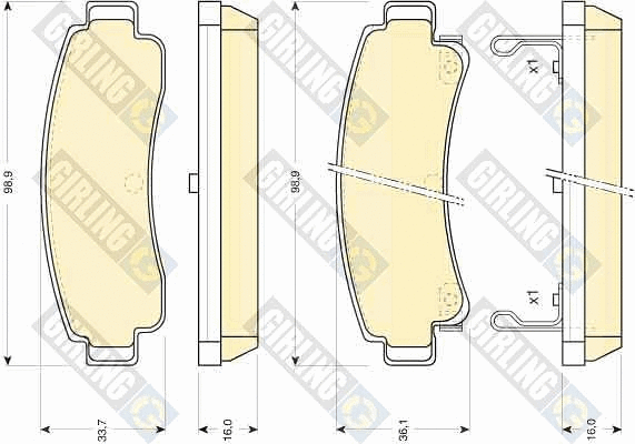 Brake Pad Set, disc brake (6110149)