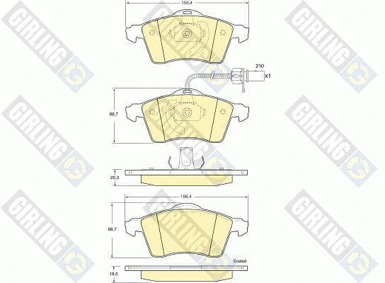 Brake Pad Set, disc brake (6113912)