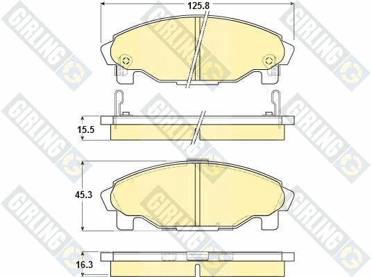 Brake Pad Set, disc brake (6130719)