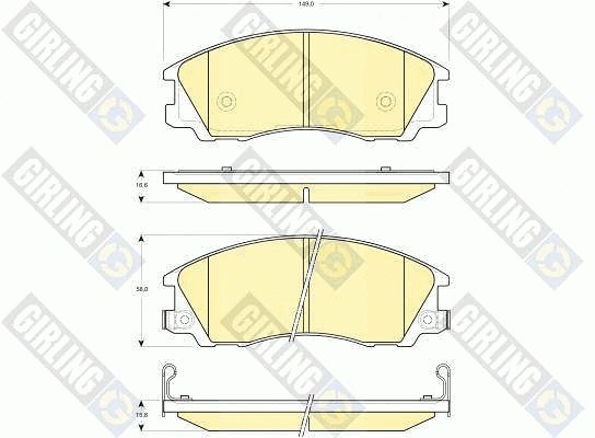 Brake Pad Set, disc brake (6132999)