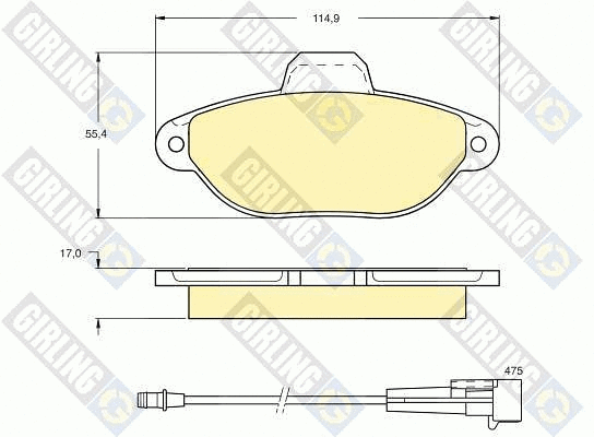 Brake Pad Set, disc brake (6111153)