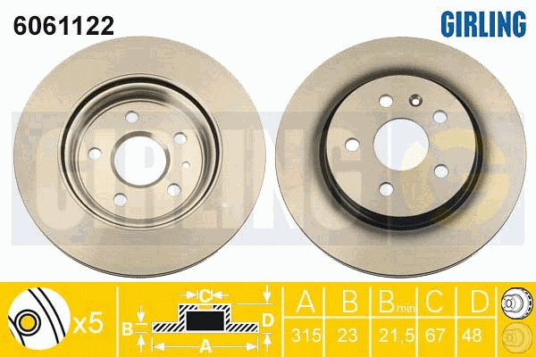 Brake Disc (6061122)