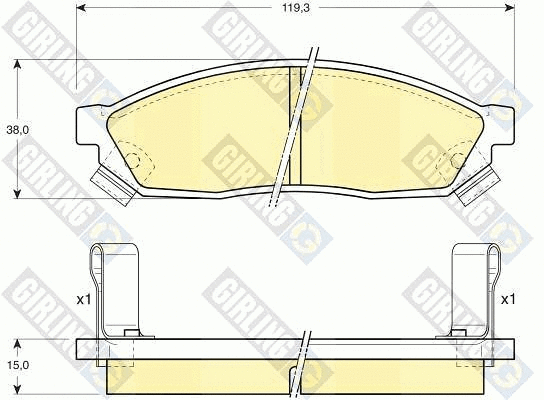 Brake Pad Set, disc brake (6110389)