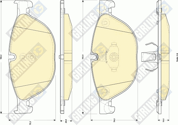 Brake Pad Set, disc brake (6118382)