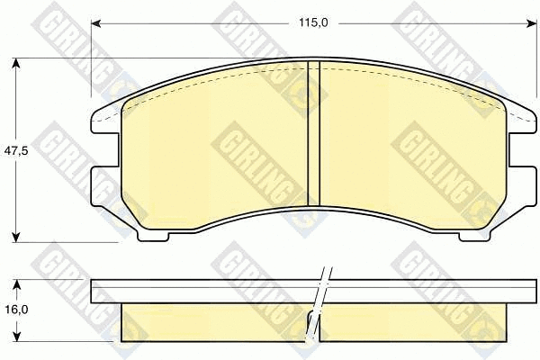 Brake Pad Set, disc brake (6107319)