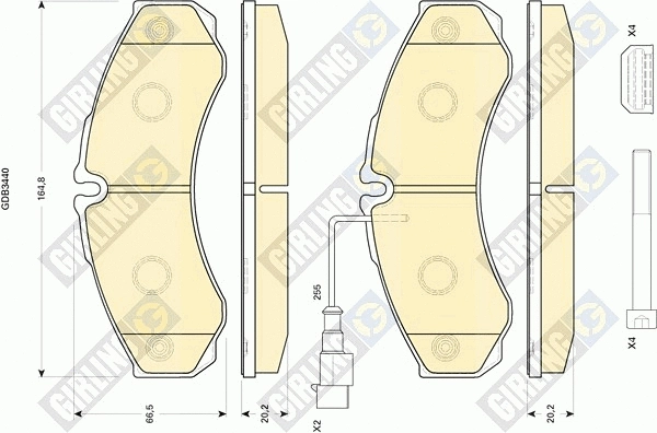 Brake Pad Set, disc brake (6134409)