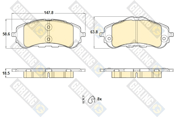 Brake Pad Set, disc brake (6120443)