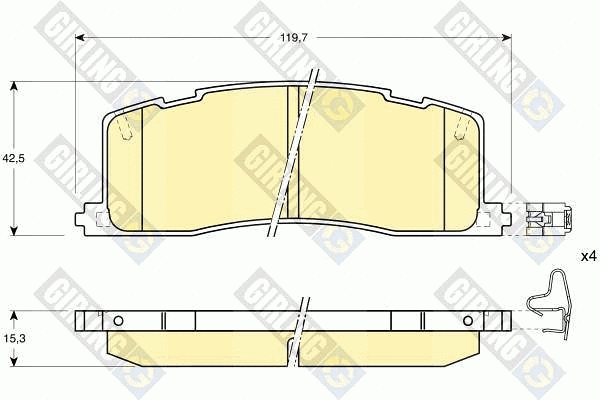 Brake Pad Set, disc brake (6111389)