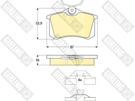 Brake Pad Set, disc brake (6114671)