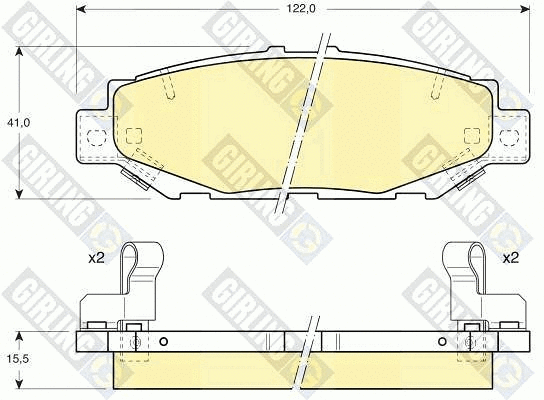 Brake Pad Set, disc brake (6111859)