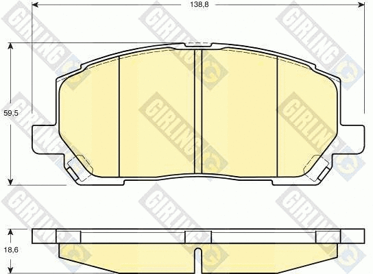 Brake Pad Set, disc brake (6132869)