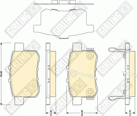 Brake Pad Set, disc brake (6134829)