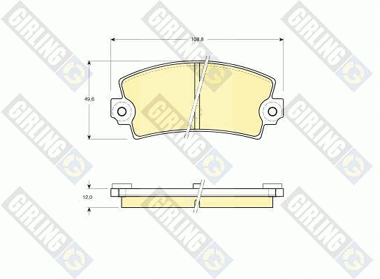 Brake Pad Set, disc brake (6101553)
