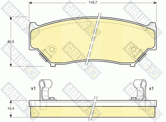 Brake Pad Set, disc brake (6111749)