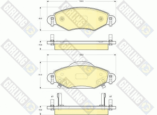 Brake Pad Set, disc brake (6133244)