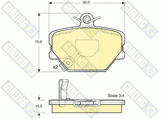Brake Pad Set, disc brake (6113654)